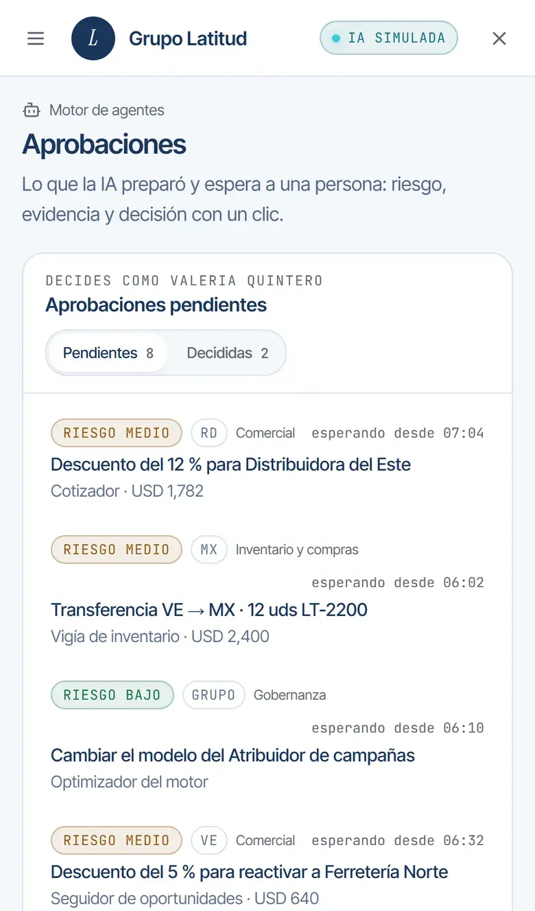 Las aprobaciones pendientes en el teléfono